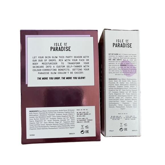 New & Sealed Isle of Paradise Hello Bronzed Glow Dark Self Tanning Drops 1 fl.oz - Picture 2 of 6